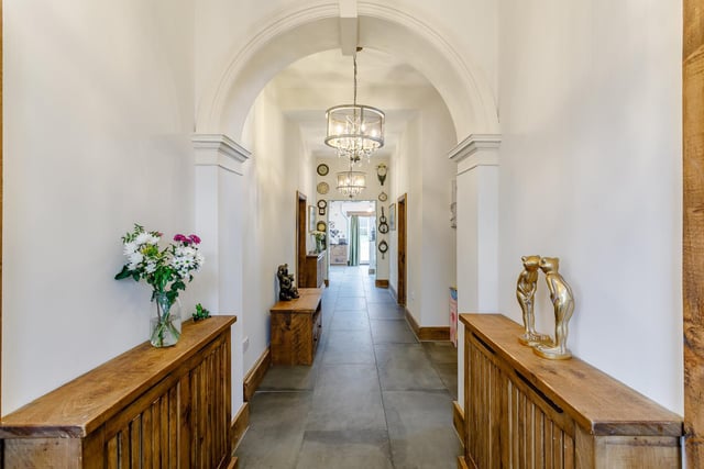 The "grand and spacious reception hallway" gives the entrance a wow factor.