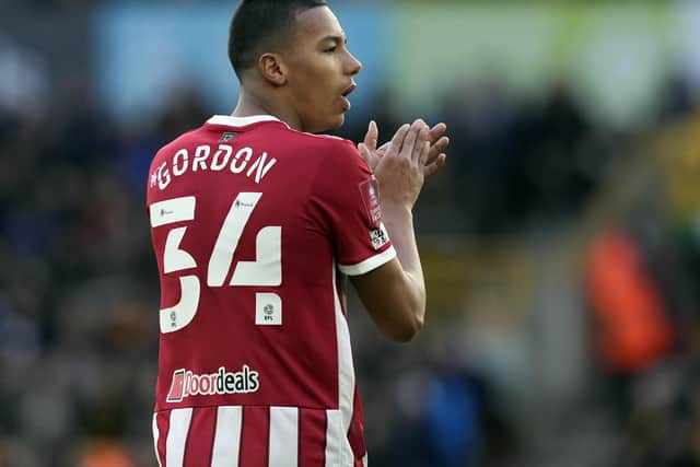 Kyron Gordon of Sheffield Utd during the Emirates FA Cup match at Molineux, Wolverhampton: Andrew Yates / Sportimage