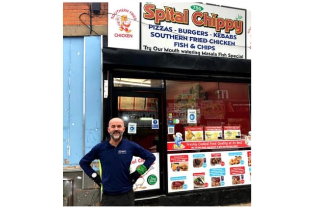 Nick Burns during the Steel City Striders chip shop challenge, where he ran past 42 Sheffield chip shops in 42km. It was a challenge set during lockdown when people couldn't run together