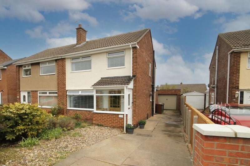 The three bedroom house has two reception areas and is on the market for £149,950