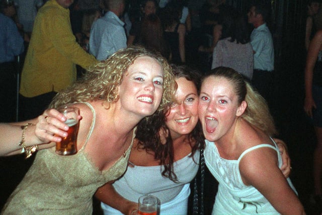 Friends together on the dancefloor in 1998