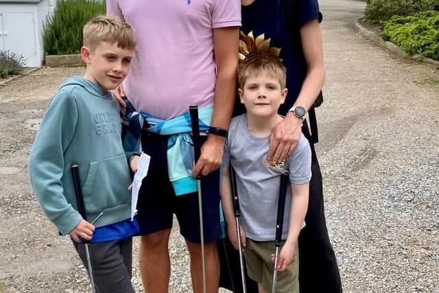 The Collins Clark family are raising money for Sheffield Children's and Cavendish Cancer Care