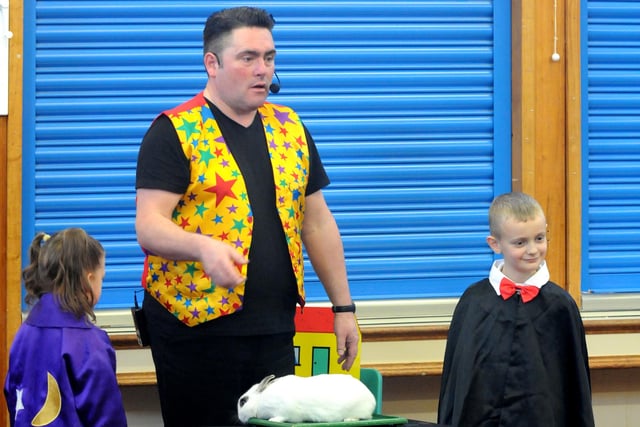 Magic Andrew visits Bede Burn Primary School in Jarrow at the launch of the South Tyneside International Magic Festival. Remember this from five years ago?