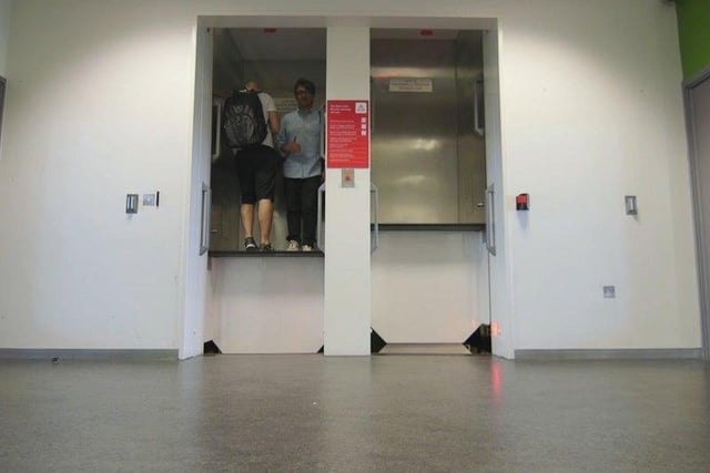 The University of Sheffield's paternoster lift is one of only two (continuously moving open lifts made of several compartments) in the UK, the other being in a London hospital.
The paternoster serves all 22 stories of the Arts Tower, which is the tallest academic building in the UK.