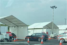 The testing centre at Doncaster Sheffield Airport.