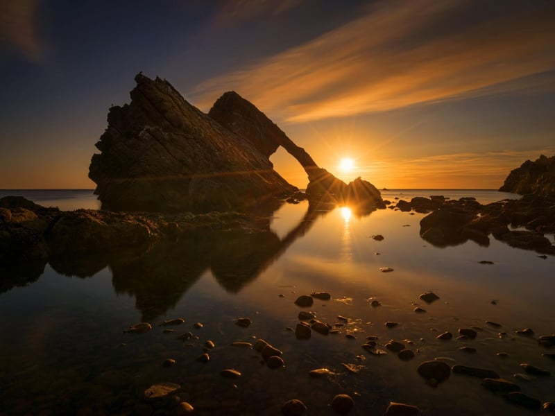 This 12km section of the Moray Coastal Trail offers sandy beaches, dramatic cliffs, charming fishing villages and a series of remarkable rock structures, including the Bow Fiddle Rock (pictured), the Whale’s Mouth, and the Three Kings.