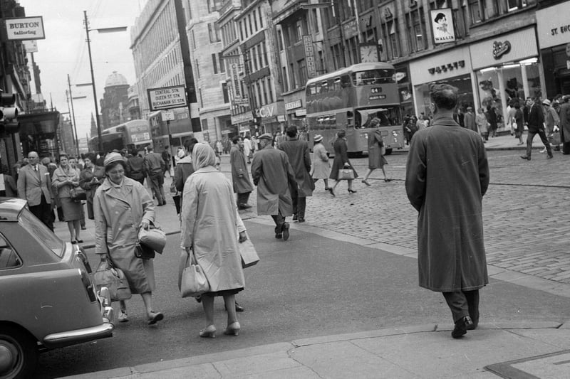 A bustling scene on Argyle Street in the 1960s.