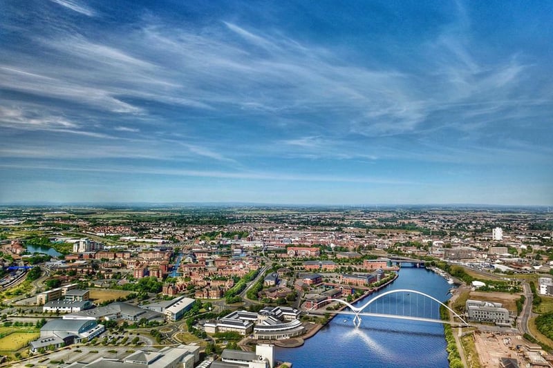 Stockton-on-Tees has recorded a positive test rate of 12.7%.