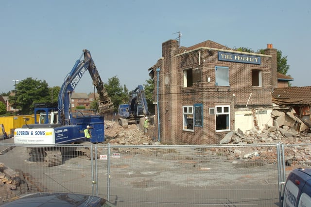 The Prospect in Durham Road was pictured during its demolition in 2008.
