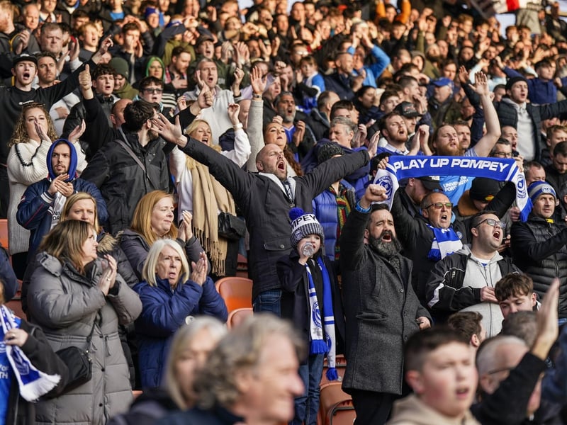 How Pompey's away attendance compares to their soon-to-be ex-rivals