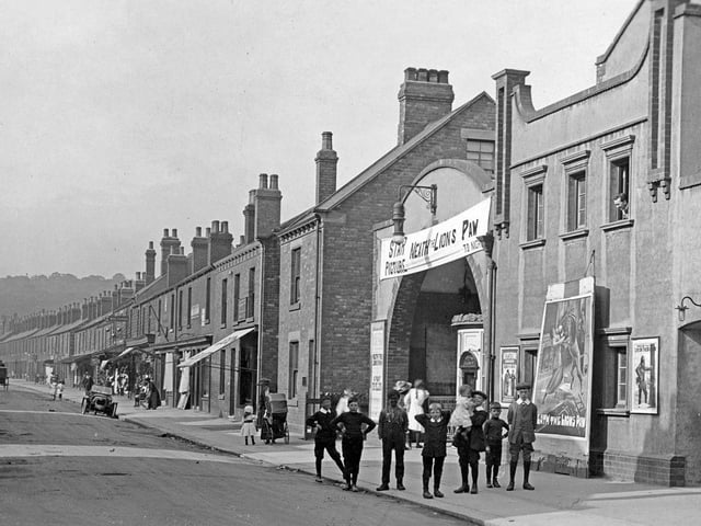 An old photo showing the Station Road Cinema, Chapeltown, Sheffield