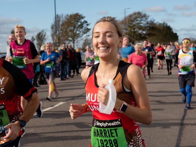 Action from the Great South Run. (201019-246)