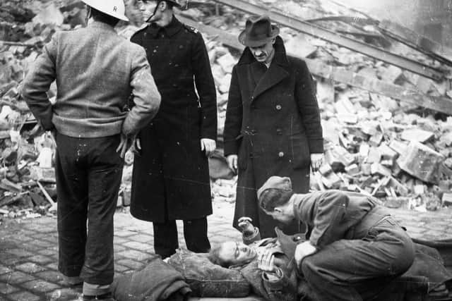 Rescue work at Marples Hotel after the Blitz