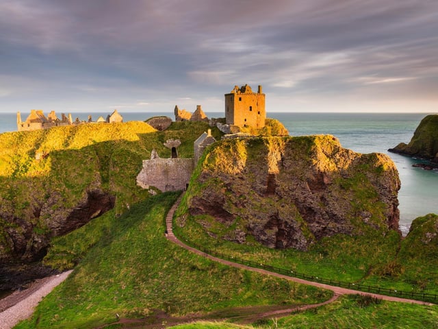 Dunnottar Castleappeared in the 2015 adaptation of Victor Frankenstein starring Daniel Radcliffe and James McAvoy as well as inspiring Merida's DunBroch family castle in the Disney Pixar film, Brave.