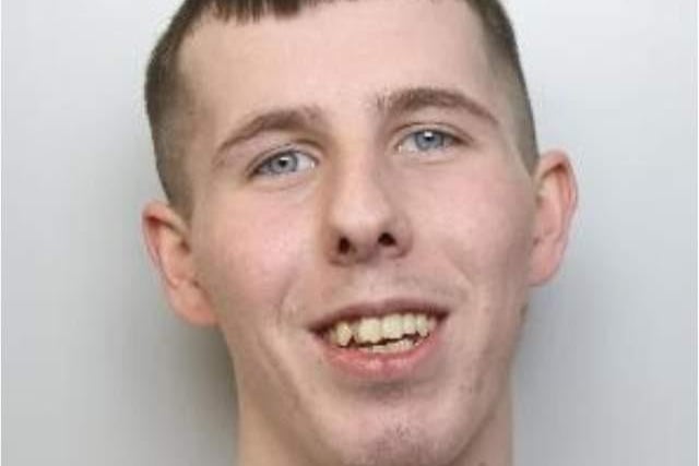 Tony Cain, 20, was sent to begin a 20-month prison sentence on March 4, 2022, after he admitted to stabbing a man in the bottom during an attack at a Sheffield park
During a hearing held at Sheffield Crown Court, the court heard how Cain, 20, of Emerson Crescent, Parson Cross, carried out the stabbing and brought the knife to the scene.
He was charged with wounding, which he pleaded guilty to at an earlier hearing. Cain was sentenced along with Leon Moore and Lee South for the group attack that was carried out in November 2019. Moore, 21, of Haunchwood Road, Nuneaton and South, 22, of Scraith Wood Drive, Shirecliffe, were sentenced to six months in prison, suspended for two years, and ordered them to complete 100 hours of unpaid work and a 25-day rehabilitation activity requirement.