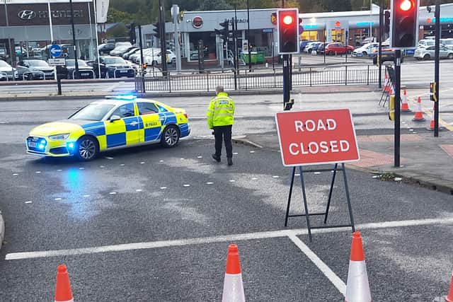 Penistone Road and some surrounding roads are sealed off this morning following a collision (Photo: Alastair Ulke)