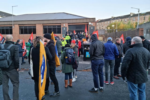 The workers decided to go on strike over recent pay offers from local authority body COSLA.