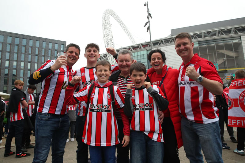Sheffield United fans at Wembley during the The FA Cup match at Wembley against Manchester City. Picture: Paul Thomas / Sportimage