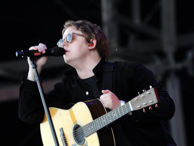 Lewis Capaldi performs at Victorious Festival in 2019.