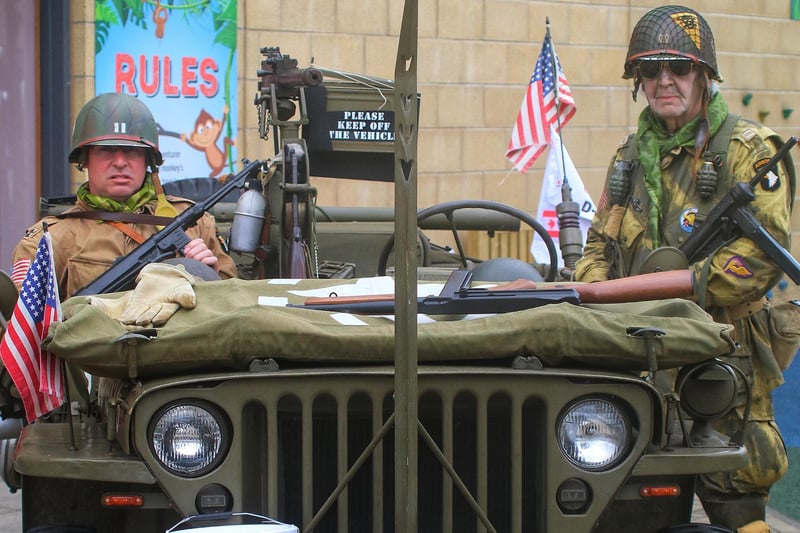 Visitors got up close to a Jeep from the USA