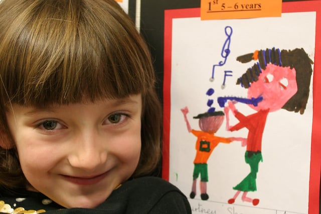 New Mills carnival, programme cover competition winner six year old Courtney Shaw