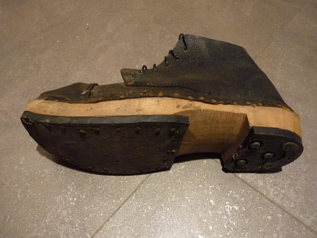 Known as Sabots, they were used by miners from 1920's to the 70's and are also very similar to those worn by soldiers in WWII.