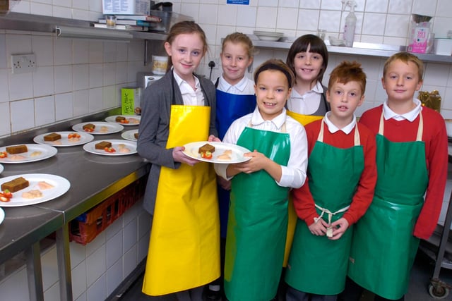 Pupils from Tankersley Primary School have been preparing and serving a business lunch at Tankersley Manor in 2011