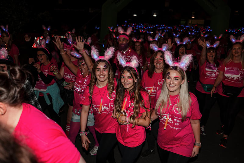Great atmosphere on the Sparkle Walk is evident in this photograph.