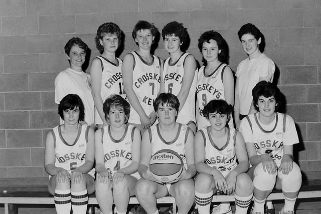 The Cross Keys basketball team from Kelso, January 1987.