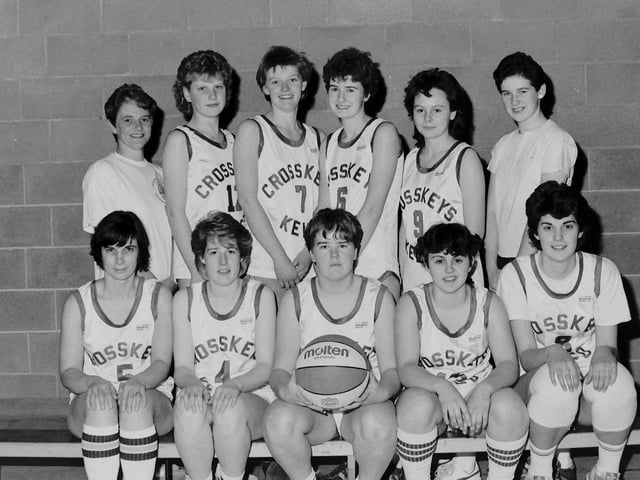The Cross Keys basketball team from Kelso, January 1987.