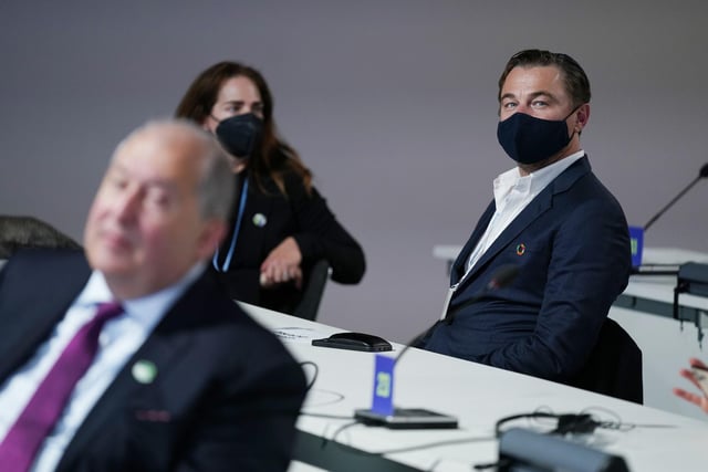 The American actor and film producer Leonardo DiCaprio attended an event about the "Global Methane Pledge".