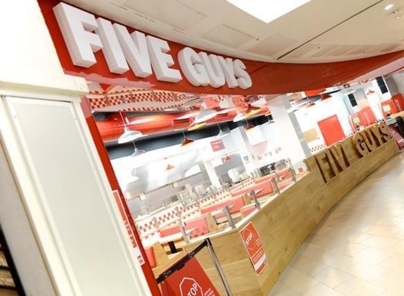 Burger chain Five Guys has Elite five-star hygiene ratings for its restaurants in Meadowhall, pictured, and Valley Centertainment, Sheffield