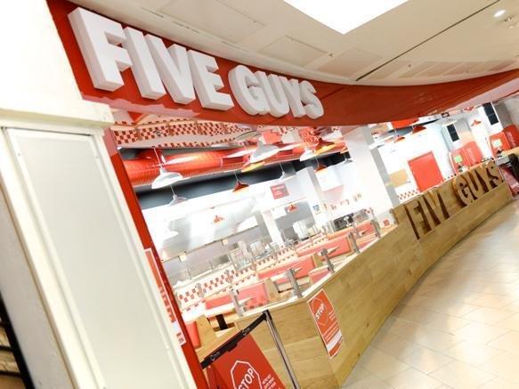 Burger chain Five Guys has Elite five-star hygiene ratings for its restaurants in Meadowhall, pictured, and Valley Centertainment, Sheffield