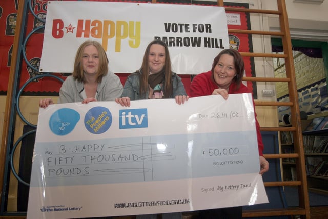 £50,000 to Barrow Hill school  l to r Louise Jenkins,Simone Chapman,Trudy Cartledge in 2008