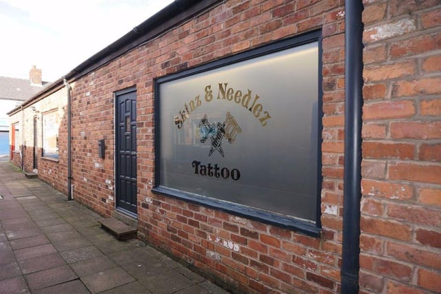 This tattoo parlour is currently up for sale for offers of around £5,000.