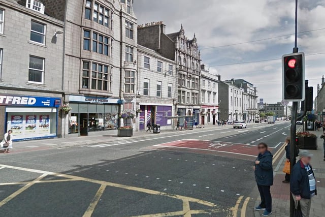 Union Street in Aberdeen has seen a 55% reduction in NO2 compared with predicted levels.