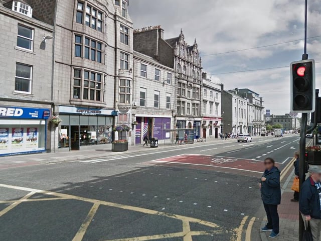 Union Street in Aberdeen has seen a 55% reduction in NO2 compared with predicted levels.