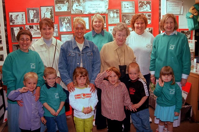 WYBOMI Pictured at Wybourn Nursery school, Eaton Place, Sheffield, where they were celebrating the school's 25th anniversary in 1998. Seen were pupils with some of the original staff, and ex pupils that have grown up.