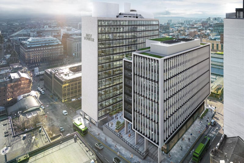 The Met Tower will be completely redeveloped, with a renovation for the tower facing George Square, and a completely new building on Cathedral Street. The £60 Million investment will see the site transformed into a world-class commercial hub for tech and digital businesses of all sizes to co-locate and benefit from being part of an innovative, collaborative tech cluster.