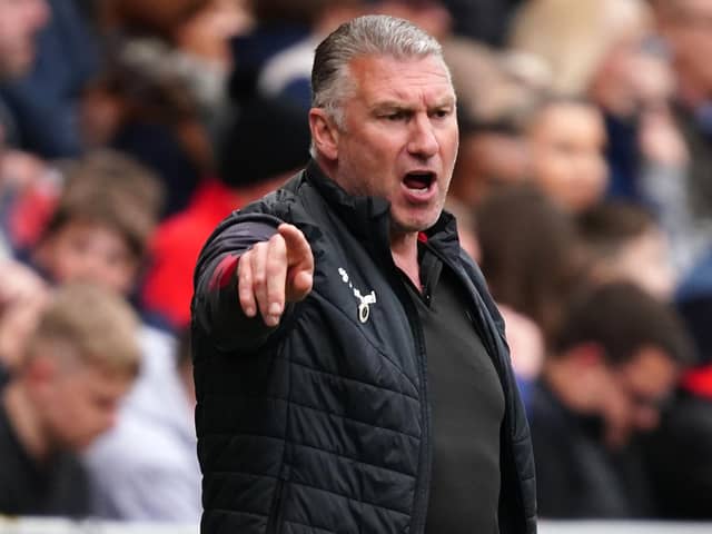 Bristol City manager Nigel Pearson on the touchline against Sheffield United: David Davies/PA Wire.
