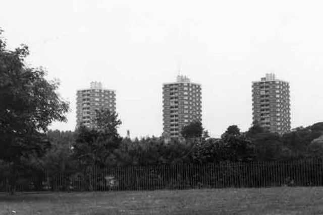 Herdings Tower Blocks in Gleadless Valley, Sheffield, in 1986