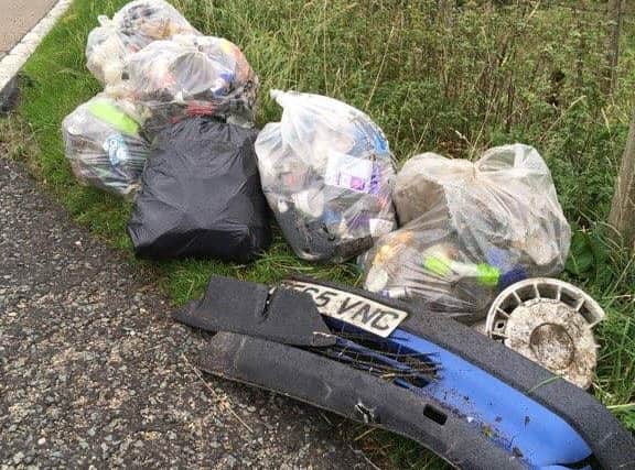 Sheffield Litter Pickers collected rubbish including car parts and the remains of barbecues from the Snake Pass and Ladybower areas of Derbyshire