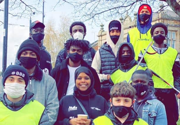 Safiya and the young volunteers from Big Brother Burngreave. Picture by Safiya Saeed