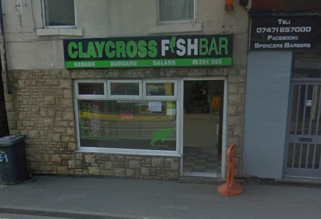 Clay Cross Fish Bar, 49 High Street, S45 9DX. Rating: 4.6/5 (based on 59 Google Reviews). "Food was lovely and fresh. Really tasty thick chunky chips, burgers are also yummy."