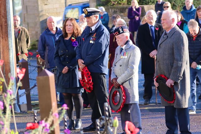 A two minute silence before the laying of wreaths at Belford.