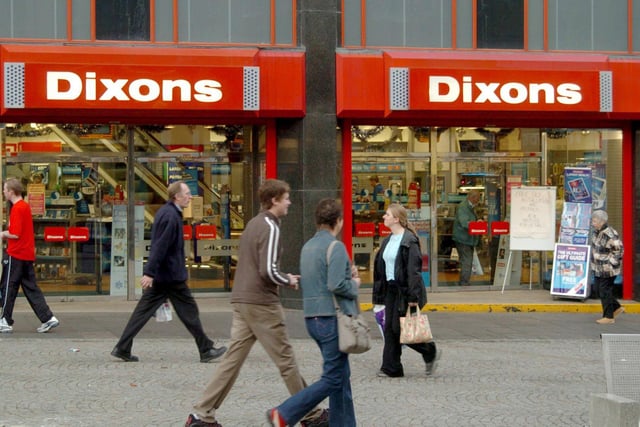 Electronics store Dixons, Fargate, Sheffield, pictured in 2004
