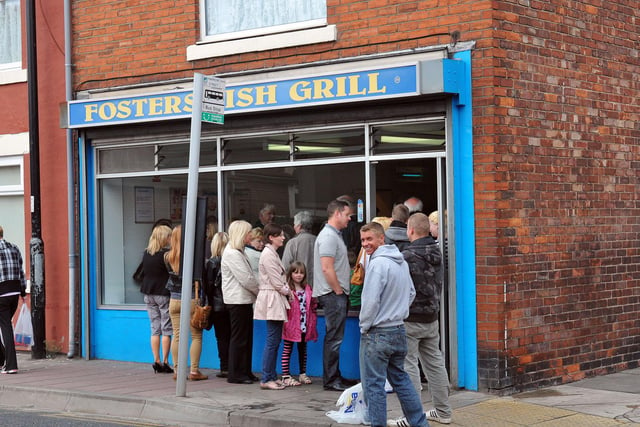 Fosters Fish Grill in Oxford Road has been serving up fish and chips for decades now. Customers waited in line on Good Friday back in 2011. Picture by FRANK REID