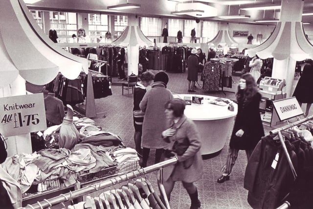 Inside Atkinsons store on the Moor. Picture taken on November 23, 1972