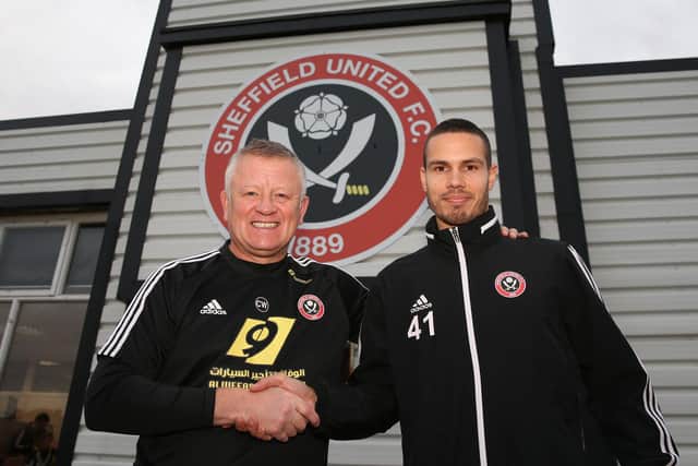 Chris Wilder welcomes Jack Rodwell, previously of Sunderland, Manchester City and Everton, to Bramall Lane: Simon Bellis/Sportimage