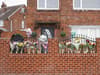 Floral tributes placed outside of house of South Yorkshire woman killed in tragic dog attack